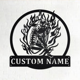 Custom Flaming Football Player Personalized Football Player Name Sign Decoration For Room Football Player Decorations